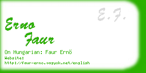 erno faur business card